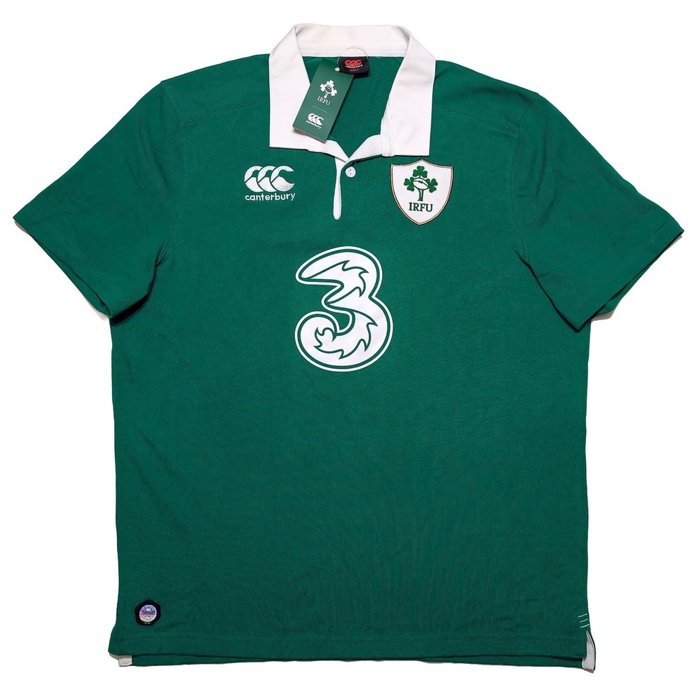 CANTERBURY Ireland IRFU Rugby Jersey Short Sleeve Green Men's Large L ~ New